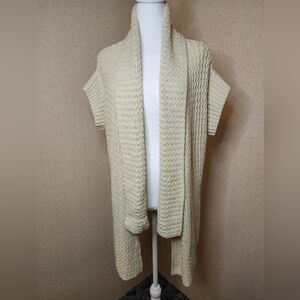 Tally Ho Vintage Womens Open Front Tunic Shawl Collar Warm Cardigan Sz:1X